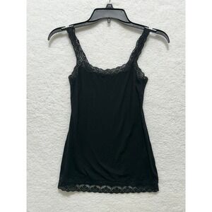 Tezenis Black Lace Trim Cami Tank Top - Women's Top, Sleeveless‎
